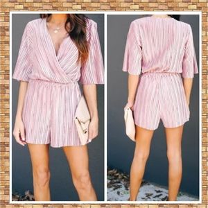 Vinci Collection Pirouette Velvet Plisse Romper